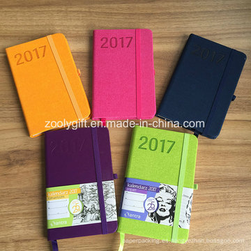 Nuevo cuaderno promocional de los diarios del planificador del plan de la PU del color 2017